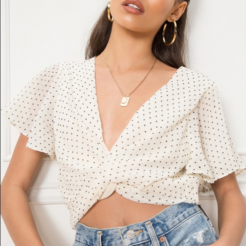 REVOLVE Superdown Twist Front Top